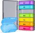ZIKEE 7 Packs Extra Large Pill Organizer, Portable Pill Box 7 Day for Pocket, Purse, Weekly Pill Case with Dual-Protection Design, Pill Container ...