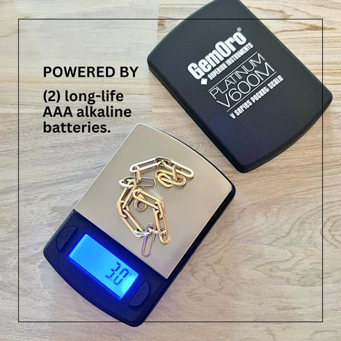 GemOro Platinum V600M | Durable Precise Jewelers Countertop Portable Mini Scale | Digital Precision Tool with Expert Professional Reading & Accura...