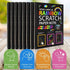 8 Pack Scratch Arts Drawing Notebook Paper for Kids Art Supplies, Large Rainbow Scratch and Sketch Books Set for Kids Party Favors...