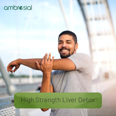 AMBROSIAL Milk Thistle Liver Detox with Dandelion Root & Other Natural Herbs | High Strength Herbal Antioxidant | Liver Cleanse & Detox Supplement...