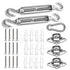 SUNNY GUARD Sun Shade Sail 316 Stainless Steel Hardware Kit 6 Inch for Triangle Shade Sail Installation for Backyard Yard Deck Patio Garden...