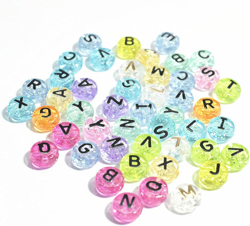 Large Hole Beads 500pcs Spacer Beads Letter Beads for pens European Craft Beads for Jewelry Making DIY Bracelet dian...
