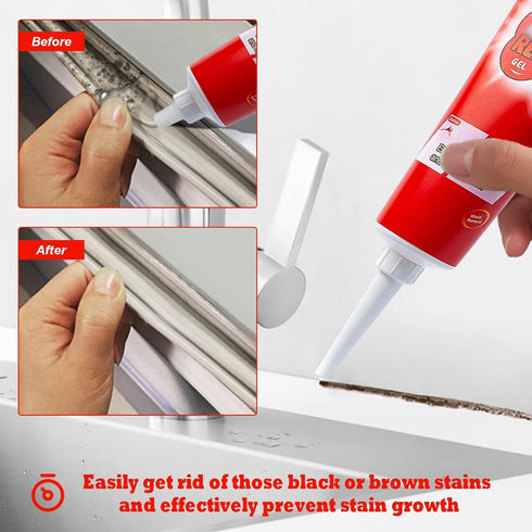 BROUYOUE Stain Remover Cleaning Gel,Bathroom Cleaning Gel,Home Stain Cleaner Remover Gel,Tile Grout Cleaner for Bathroom Tile Floors Wall Doors & ...