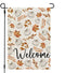 CROWNED BEAUTY Fall Garden Flag 12x18 Inch Double Sided for Outside Pumpkin Maple Leaf Burlap Small Seasonal Autumn Yard Decoration...