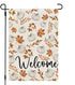 CROWNED BEAUTY Fall Garden Flag 12x18 Inch Double Sided for Outside Pumpkin Maple Leaf Burlap Small Seasonal Autumn Yard Decoration...