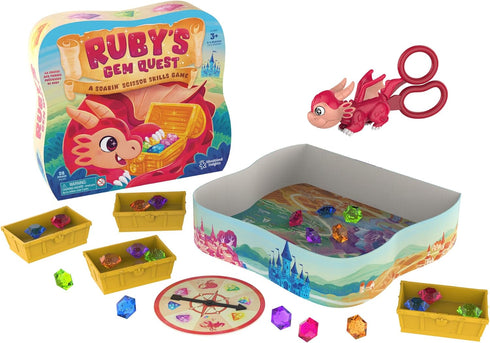 Educational Insights Ruby's Gem Quest Scissor Skills Game - Preschool Board Games, Sorting Toys for Toddlers, Gift for Ages 3+...