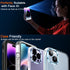 Ferilinso 3 Pack Screen Protector for iPhone 14 Plus iPhone 14 Pro Max with 2 Pack Tempered Glass Camera Lens Protector Phone Case FrienDly Access...