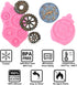 Steampunk Fondant Molds, Silicone Gears Teeth Moulds for Steampunk Travel Themed Cake Decoration, Chocolate Candy Sugarcraft Cupcake Topper, Polym...