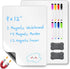 Magnetic Dry Erase White Board for Fridge Pack of 2, Flexible Refrigerator Magnet Whiteboard Notepad for Home Kitchen Memo Grocery List, includes ...