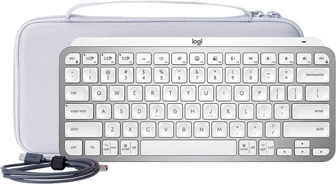 Aenllosi Hard Carrying Case Compatible with Logitech MX Keys Mini Advanced Wireless Illuminated Keyboard (White)...