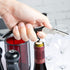 Pulltap's Double-Hinged Waiters Corkscrew, Black and Stainless Steel...