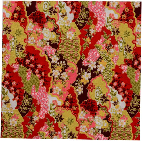 5PCS Cotton Craft Fabric Bundle Squares Patchwork,20" x 20"Inch (50x50cm) Colorful Japanese Style Cotton Wrapping Cloth Squares Quilting Sewing Pa...