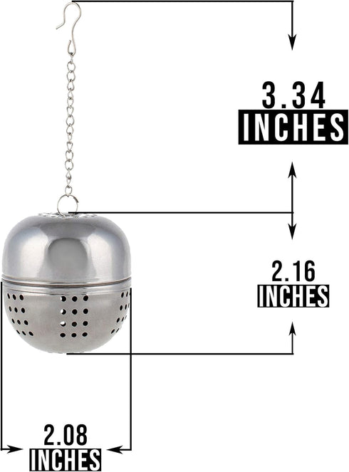 Metal Cool Japanese Tea Infuser - Pack of 2 - Large Stainless Steel Loose Tea Steeper for Kettle - Chinese Tea Cage Balls Dishwasher Safe...
