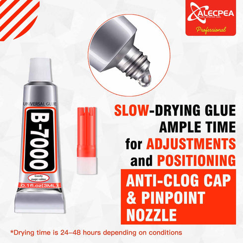 B-7000 Craft Glue for Jewelry Making - 3ml/0.1oz (15 Pack) - Multi-Function B-7000 Super Adhesive Glues Liquid Fusion Glue for Rhinestones Crafts,...