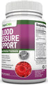 Blood Pressure Support Supplement - 13 Herbs & Vitamins - with Hawthorn, Hibiscus, Garlic & Olive Leaf Extract - Natural Supplement for Women & Me...