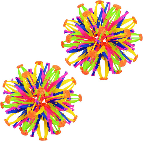 2 Pcs Colorful Sphere Breathing Ball Toy-Expandable Ball Great Anxiety Reliever Stresss Ball,Collapsible Magic Ball Toy Apply for Children and Adu...
