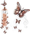 Wind Chimes Outdoor Clearance, Butterflies Aluminum Tube Windchime with S Hook,Patio Garden Decor, Housewarming Gift....