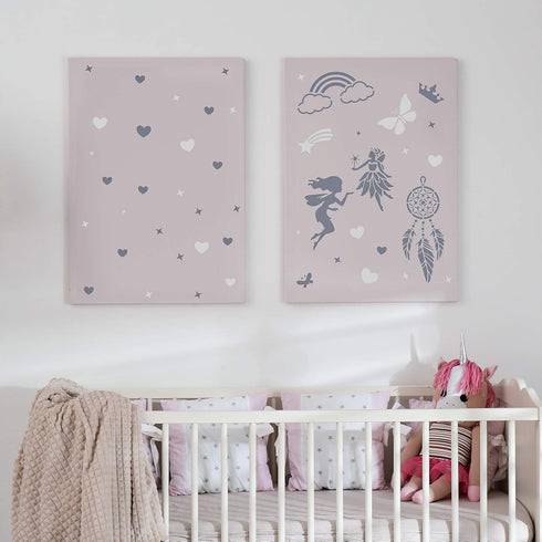 9 Pieces Unicorn Stencils Painting Templates Craft for Arts Card Making Journal Scrapbooking DIY Furniture Wall Floor Painting on Wood Fabric (8 x...