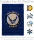 Breeze Decor Proud Dad Airman Burlap Garden Flag Armed Air Force USAF United State American Military Veteran Retire Official House Decoration Bann...