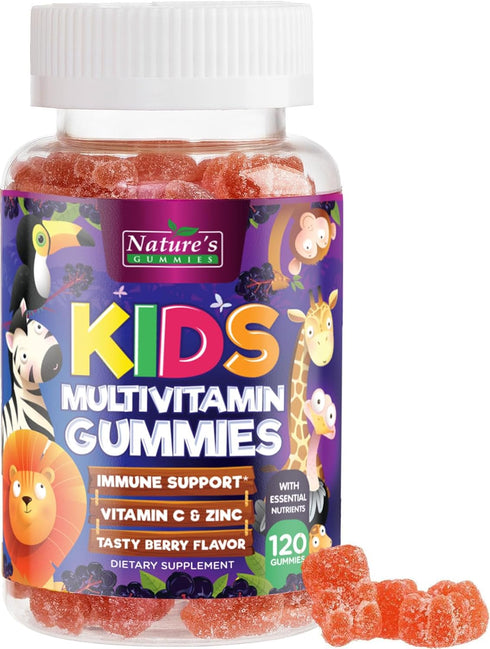 Vitamins for Kids Multivitamin Gummy - Daily Kids Vitamins, Fruit Flavored Gummies w/Vitamins C, D3 & Zinc for Immune Support, Nature's Children &...