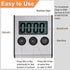 2 Pack Kitchen Timer, Digital Kitchen Timer Magnetic Countdown Timer with Loud Alarm Stainless Steel Kitchen Timer for Cooking, Baking, Sports Gam...