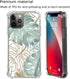 Green Gold Leaves Phone Case Compatible with iPhone 13 Pro Max,Tropical Monstera Leaves Plants Case for iPhone 13 Pro Max, Unique Trendy Design TP...