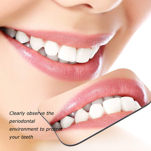 Angzhili 5Pcs/Set Intraoral Mirrors Dental Photography Mirrors Dental Reflector Mirror Glass Occlusal Mirror,Two-sided Orthodontic Mirror Dental T...