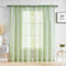 MYSTIC-HOME Sage Green Sheer Curtains 84 Inches Long, Rod Pocket Sheer Drapes for Living Room, Bedroom, 2 Panels, 52"x84", Semi Crinkle Voile Wind...