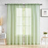 MYSTIC-HOME Sage Green Sheer Curtains 84 Inches Long, Rod Pocket Sheer Drapes for Living Room, Bedroom, 2 Panels, 52"x84", Semi Crinkle Voile Wind...