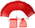100Pcs Red Organza Gift Bags 3.5x4.5, Small Christmas Candy Bags with Drawstring for Baby Shower, Wedding, Party Favor Pouches...