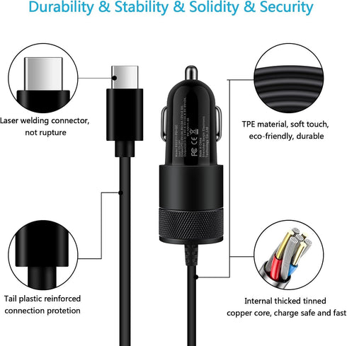 30W USB C Fast Car Charger for Samsung Galaxy Z Fold 6 Flip 6 S24 S23 S22 S21 S20+ S10e Ultra FE Plus 5G, Note 20 10, A55 A35 A25 A15 A14 A30 A05s...