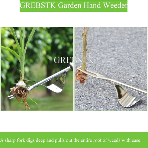 GREBSTK Garden Manual Weeding Tools Stainless Steel Beech Handle Shovel for Weeding, Cultivating, Transplanting, Digging...