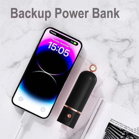 Portable Handheld Fan, Mini Fan USB Rechargeable, 3 Speed Personal Small Pocket Fan, Battery Operated Fan with Power Bank, Travel Hand Fan for Gir...