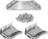 20Pack Universal Furniture Corner Braces Connector with 140 Screws, a Z-Shaped Double Head Screwdriver - Stainless Steel Trapezoidal Bracket for T...