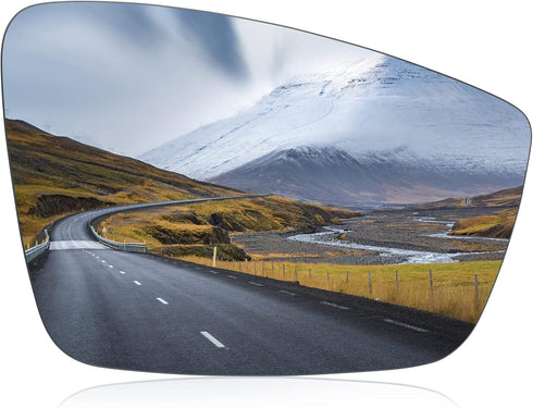 BDFHYK Passenger Right Side Mirror Glass Compatible with Volkswagen, 2012-2019 Beetle 2011-2018 Jetta 2012-2017 Passat with Full Size Adhesive Rep...