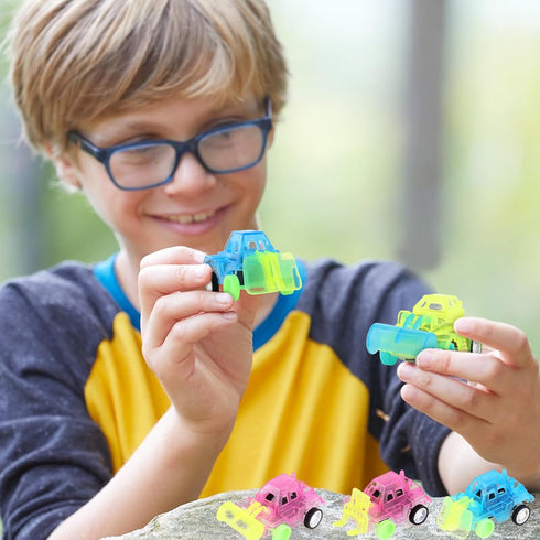 28 Pcs Construction Toys for Boys Kids 4-8 Construction Party Favors Mini Pull Back Vehicles Small Construction Excavator Truck Sand Toy for Pinat...