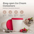 Starpack 'Freeze the Day' Ice Cream Storage Container for Freezer (2 Pcs) - 1 Quart Ice Cream Containers for Homemade Dessert - Reusable Frozen Tr...