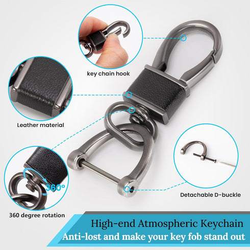 for BMW Cover With Leather Keychain, Advanced Blade Shape Soft TPU Surface Grain Fob Cover for New BMW Smart Key (Blue B)...