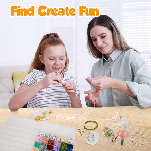 JQEEYGV 5500pcs Clay Beads Bracelet Making Kit 24 Colors Friendship Bracelet kit with Letter Beads DIY Arts and Crafts for Jewelry Set Girls Begin...