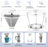 Pour Over Coffee Maker,Coffee Filter,Slow Drip Paperless Stainless Steel Cone Coffee Dripper(1 Cup)...