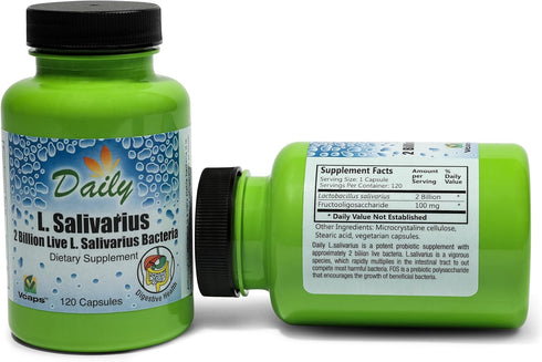 Daily Manufacturing L-Salivarius (Probiotic) 120 Delayed-Release Capsules...