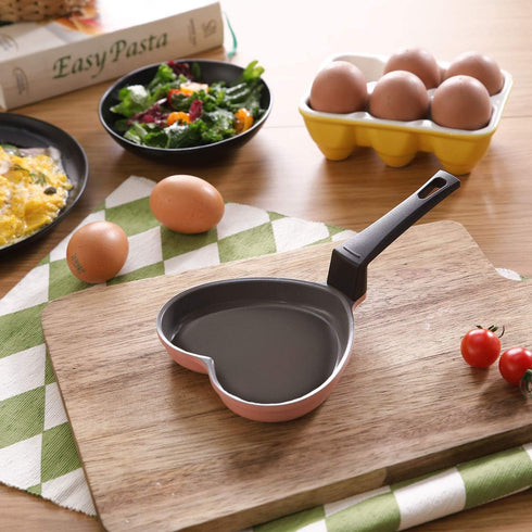 Neoflam 5.5'' Ceramic Nonstick Little Shaped, Frying Griddle Pan, Shaper Mini Pancake Waffle Maker with Heat Resistant Handle for Breakfast Scramb...