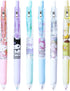 6 Pcs Cute Cartoon Pens Kawaii Kitty Ballpoint Pens School Supplies Anime Cartoon School Supplies 0.5mm...