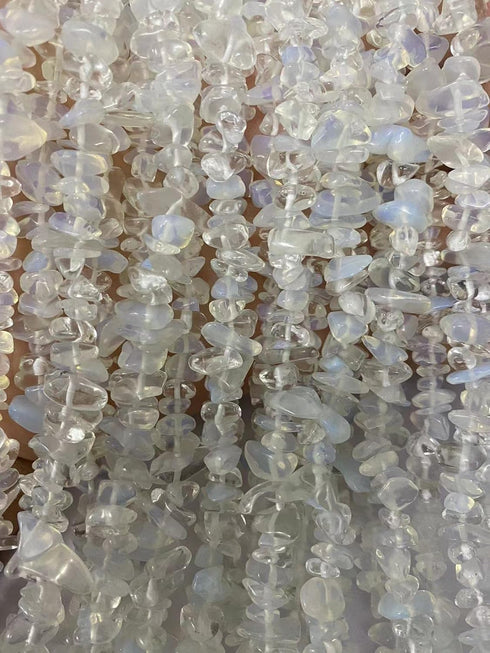 5-8mm Natural Opalite Gemstone Chips Beads Healing Crystals Waist Bracelets Necklace Kit Irregular Stone DIY Crafts Design Jewelry Making...