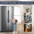 19.7" Secure Black Refrigerator Lock with Keys Childproof Cable Lock for French Door Fridge & Kitchen Cabinet 1-Pack...