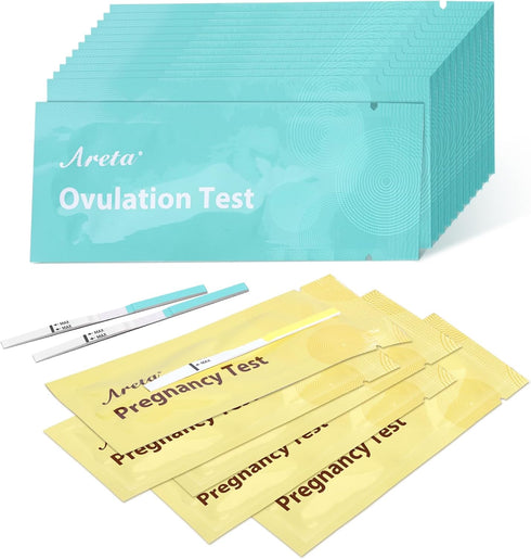 Areta Ovulation Test Strips: 70 Tests Combo Kit | Accurate at-Home Fertility Tracker | Highly Sensitive Ovulation Detection | 70 LH...