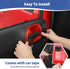 RT-TCZ for Jeep JK Inner Door Handle Cover Bowl Trim Fit for Jeep Wrangler JK JKU 2011-2017 4DR Red Interior Accessories 4pcs...