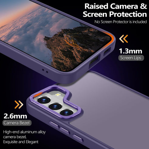 Rayboen for Samsung Galaxy S22 Plus Case, Translucent Frosted Hard Back Silicone Edge Skin Feel Anti-Fingerprint Anti-Scratch Protective Slim Cove...