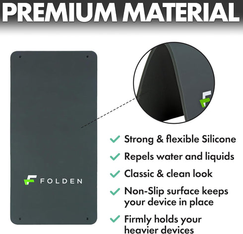 Folden Airplane Phone Holder, Foldable Cell Phone Stand Desk – Flexible Tablet and iPhone Holder for Bed, Desk, Office, Treadmill – Mobile Stand P...