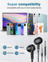 ACAGET 3.5mm Headphones Wired Earbuds for Samsung Galaxy A23 A14 A15 A03s S10 S9, Noise Canceling Semi in-Ear Headset 3.5mm Jack Stereo Earphones ...